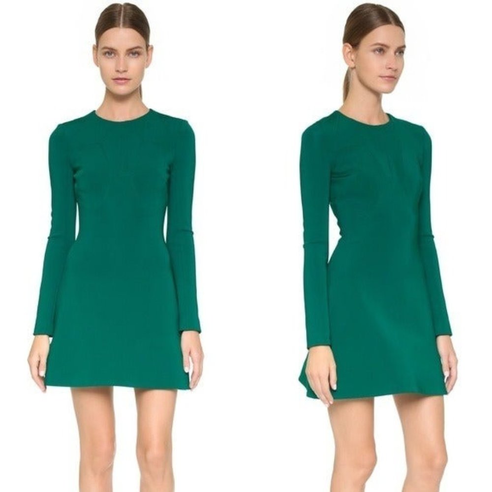CUSHNIE ET OCHS Emerald Long Sleeve Dres